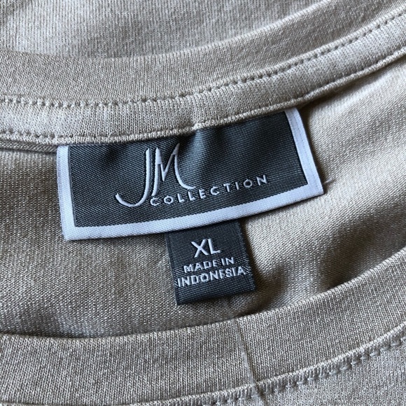 Women JM Collection Scoop Neck Sand color Shirt - Picture 7 of 8